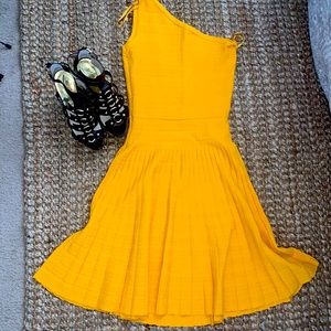 Michael Kors taxi yellow dress.